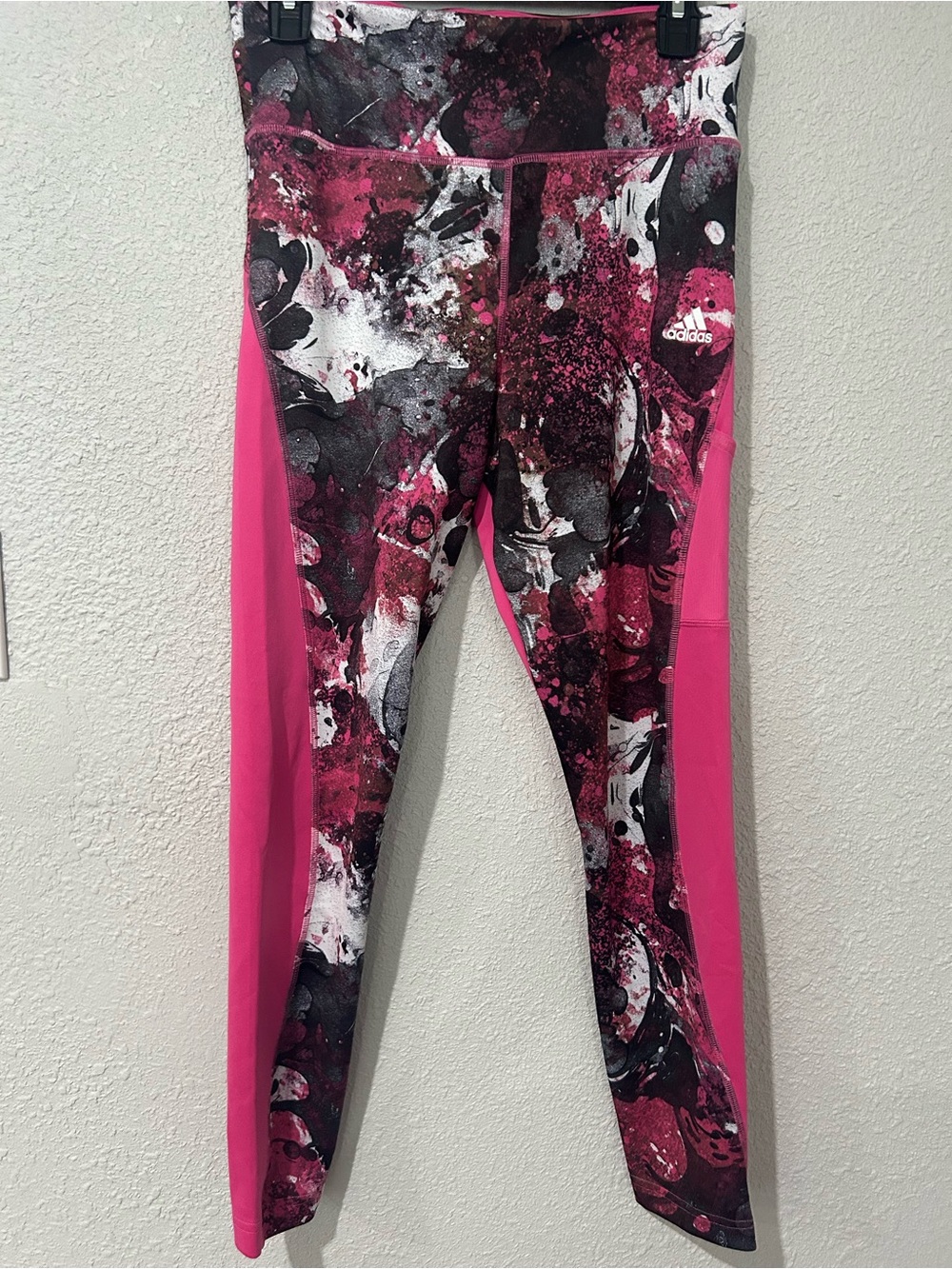 adidas women Pink Printed Athletic Leggings
